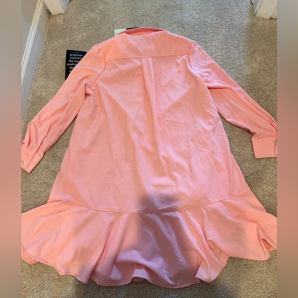 Tuckernuck Peach Crepe Callahan Collared button down shirt dress XS NWT - Picture 5 of 6
